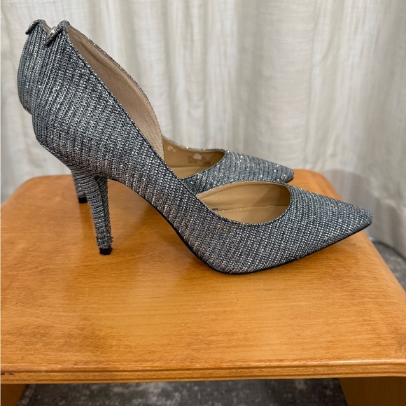 Michael Kors Metallic Gray Pointed-Toe D'Orsay Pumps - Picture 2 of 5